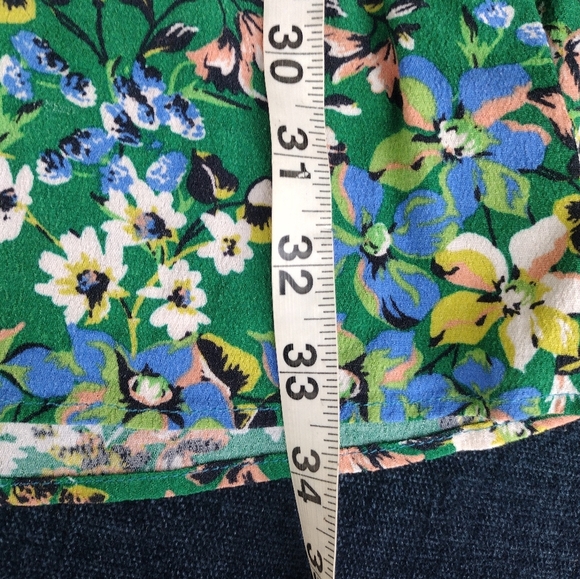 Anthropologie Robin Tiered Mini Dress Blue Green Floral XS - Picture 9 of 9